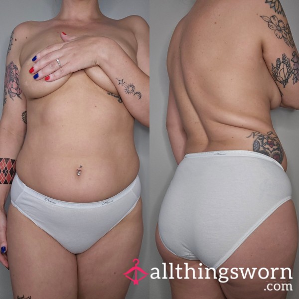 Hanes White Cotton Fullback
