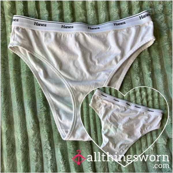 Hanes White Cotton Panties (medium)