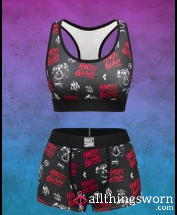 Harley Quinn Bra And Boxer Set