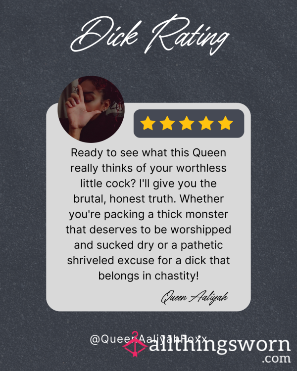 👑Have Your D*ck Rated By The Queen Herself👑