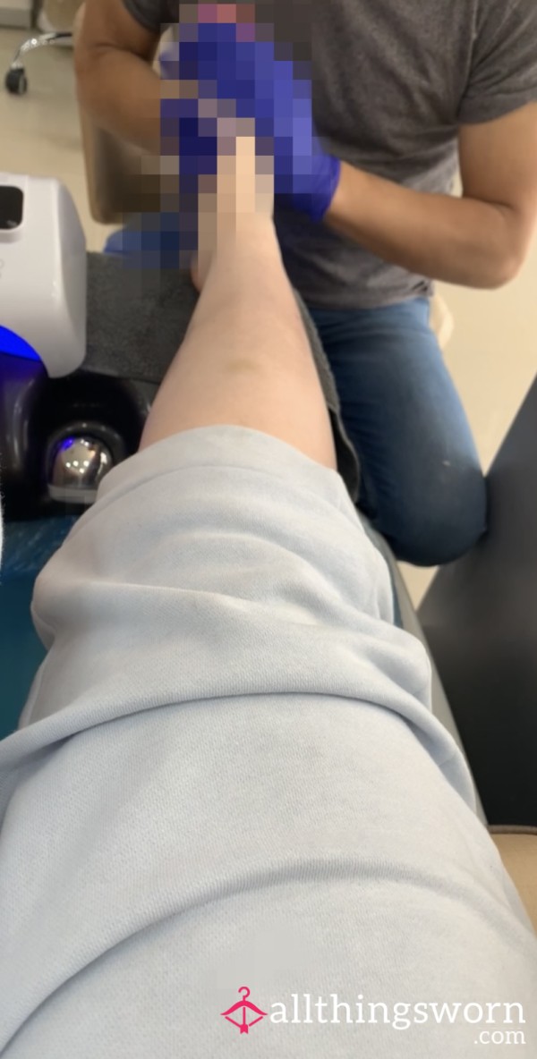 Having A Pedicure And Him Clicking My Toes