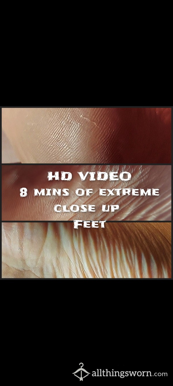 8 Mins HD Video Extreme Close Up Feet