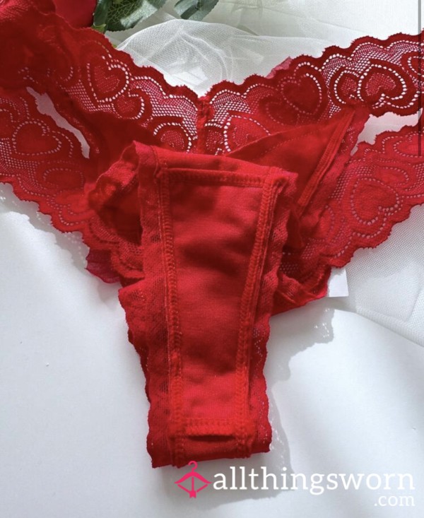 Heart Lace Thong