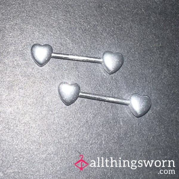 Heart Shaped Worn Nipple Bars
