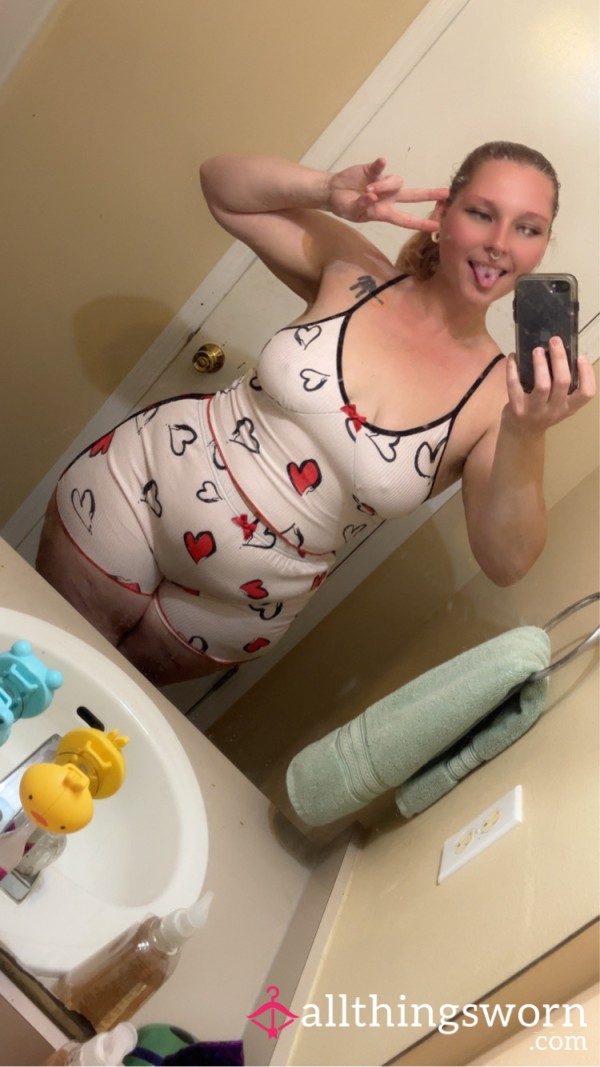 ❤️ Hearts & Kisses 💋 - Cotton & Lace Set