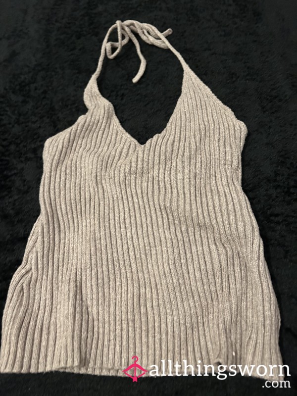 🤎 Heatwoven – Worn & Sweaty Knit Top (Beige/Brown) 💦