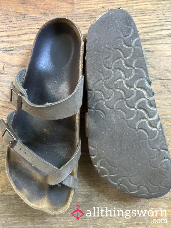 Heavily Used Birkenstocks With Toe Marks