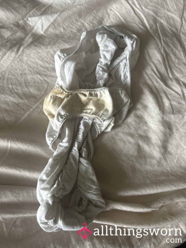 Heavily Used Knickers With Excessive Stains And Strong Smell