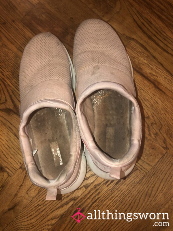 Heavily Used Pink Skechers