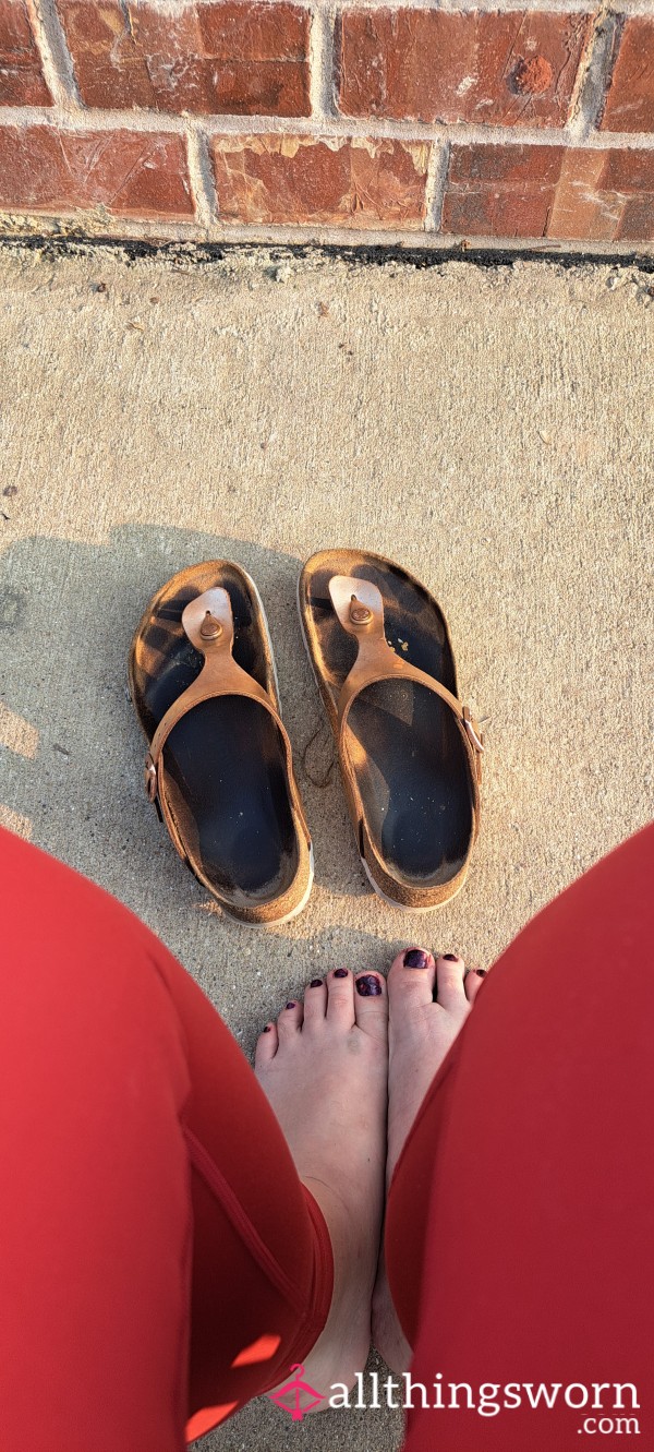 Heavily Worn And Well Loved Birkenstock Sandals