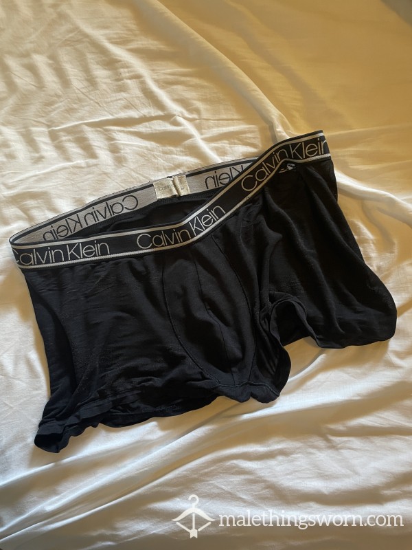 Heavily Worn Black Calvin Klein Gym Underwear (Torn & Authentic)