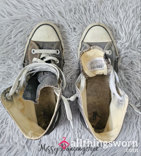 Heavily-worn Converse Sneakers In Black!