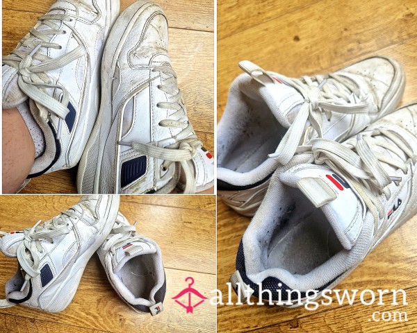 Heavily Worn Fila Trainers 👟 Worn For Workouts, Walks And Play
