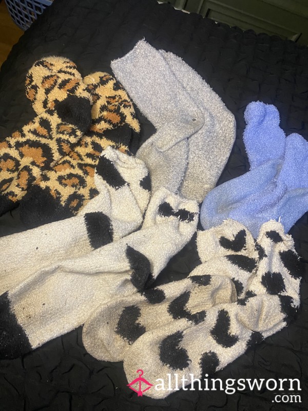 Heavily Worn Fluffy Socks
