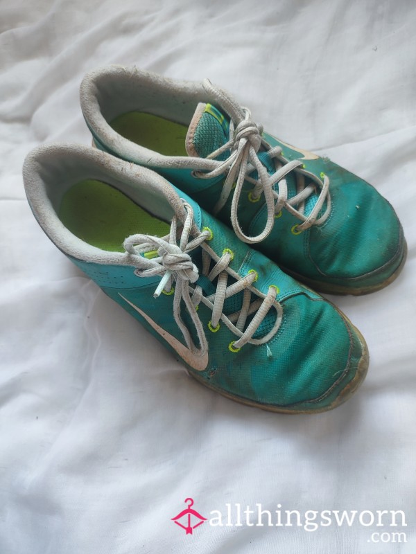 Heavily Worn Gra**-Stained Trainers – Ripped, Used For Lawn Mowing