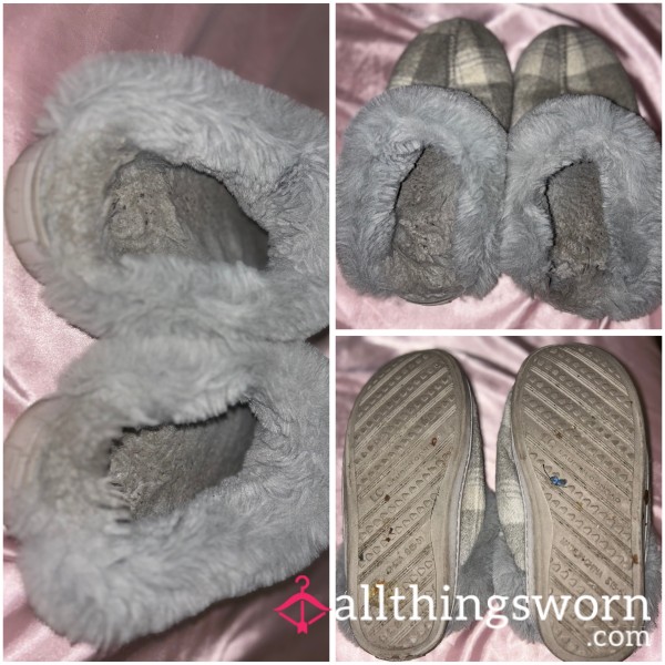 Heavily Worn House Slippers
