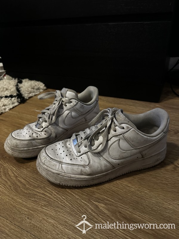 Heavily Worn Nike Air Force 1s