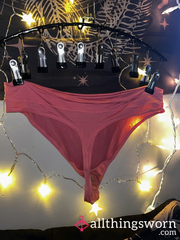 🩷 Heavily Worn Pink Thong 🩷