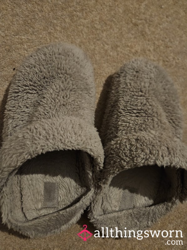 Heavily Worn Slippers, Daily Use, Fully Broken In.