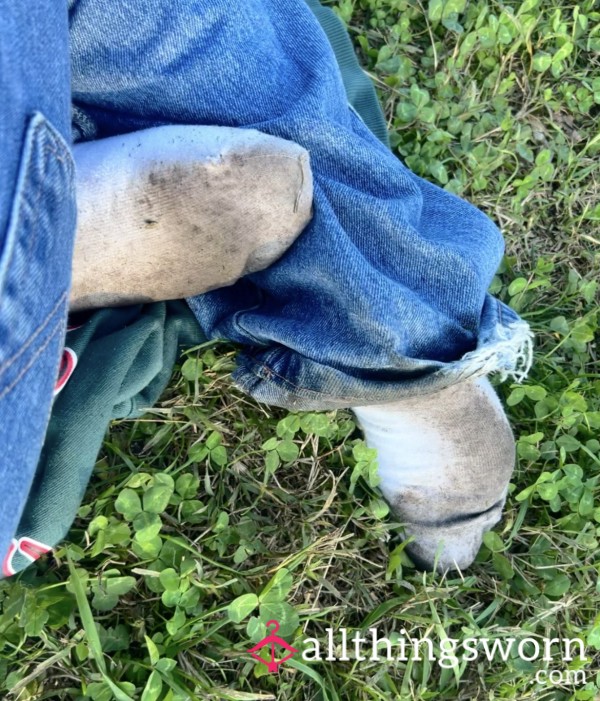 Heavily Worn White Socks