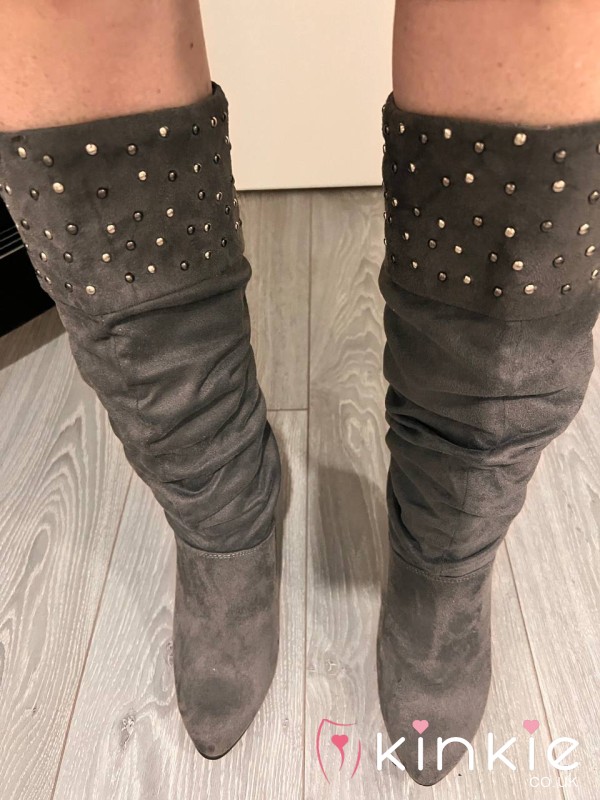 Heavy Used Brown High Heels Boots