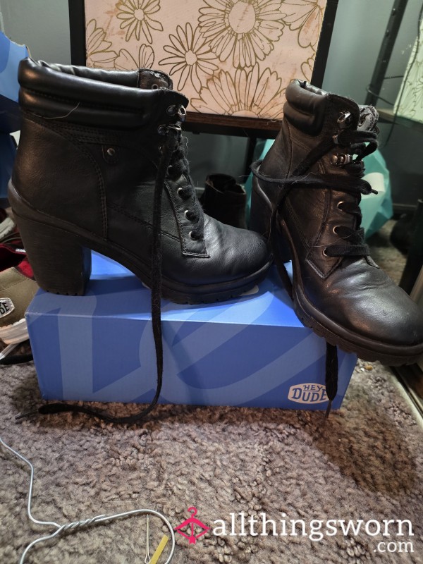 Heel Biker Boots