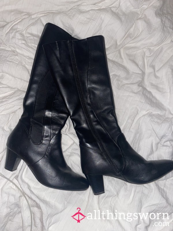 Heeled Leather Boots