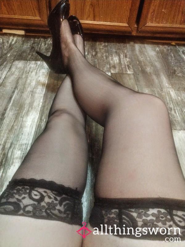 Heels + Knee High Stockings Combo