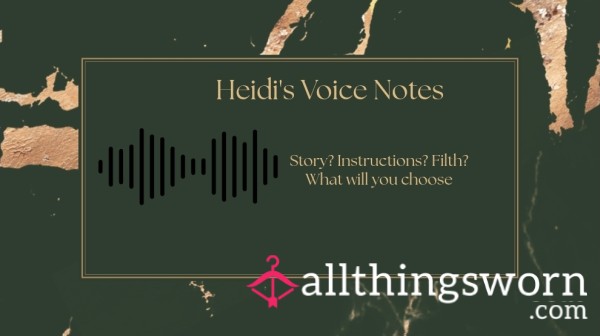 Heidi's Voice Notes ✨️