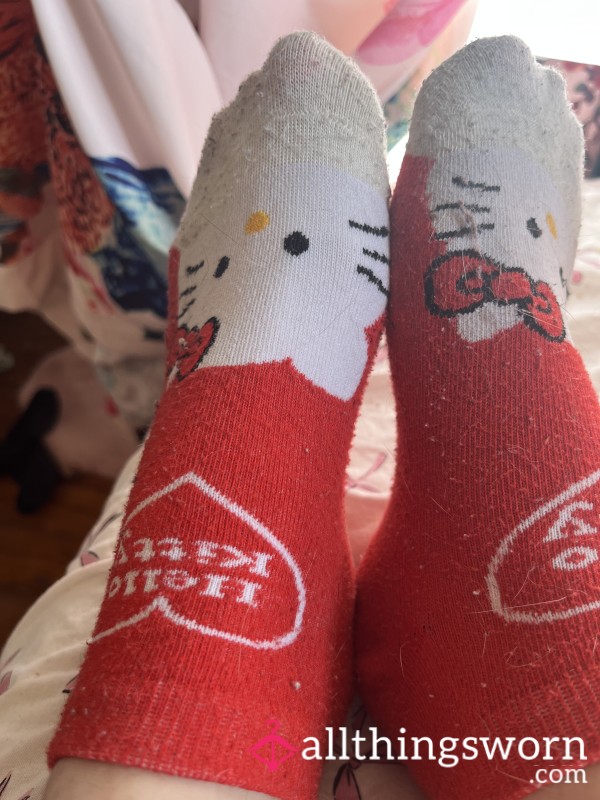 Hello Kitty Ankle Socks Well Worn