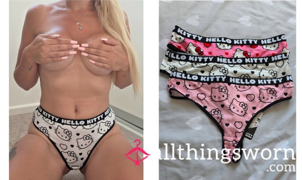 Hello Kitty Cotton Thongs 😻