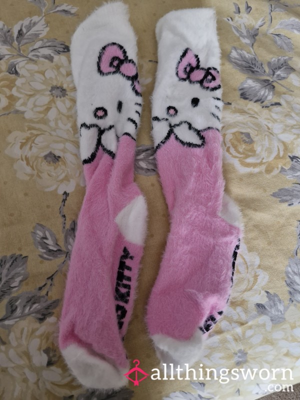 Hello Kitty Fluffy Long Knee Socks