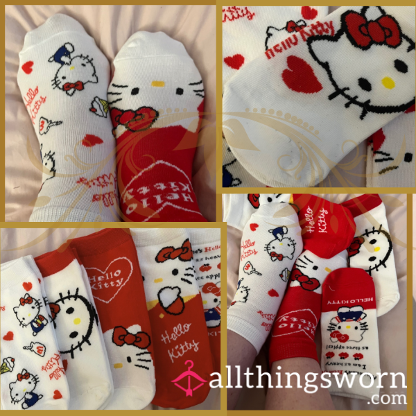 HELLO KITTY GYM SOCKS ❤️ Available For Custom Wear