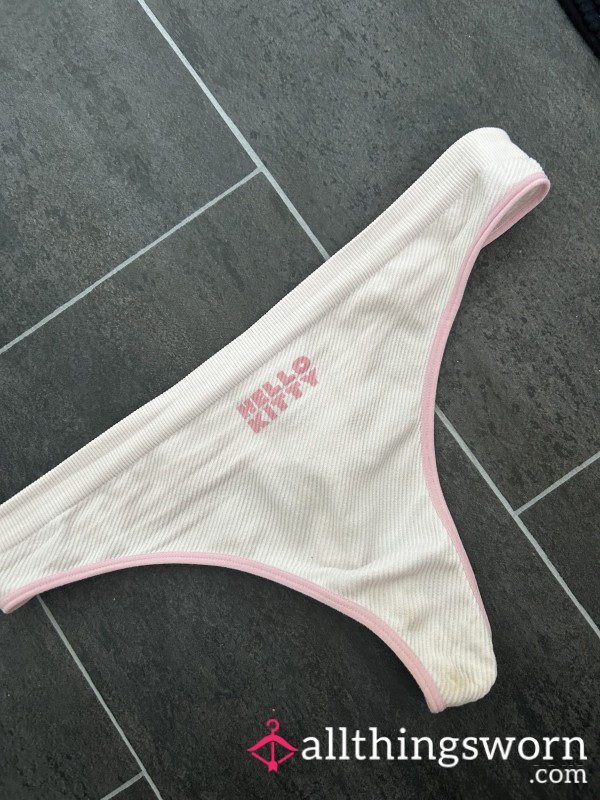 Hello Kitty Knickers Covered Is Sweat And Reeks Of Discharge That’s Smells Like Old School Cake Icing 🍰💦🤤 After A 10 Hour Shift