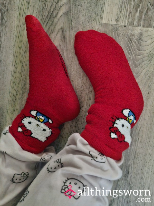 Hello Kitty Red Soft Bed Socks
