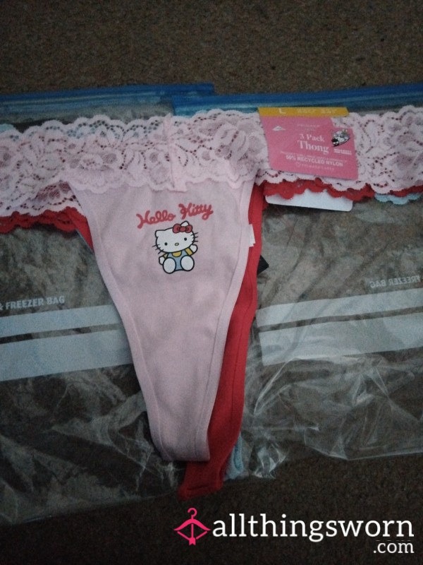 Hello Kitty Thongs Pack 3