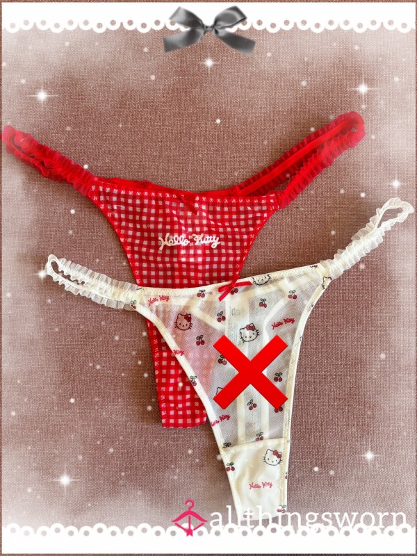 Hello Kitty Thongs With Ruffles
