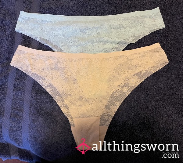 Hi Leg Briefs - Mint Green Or Peach