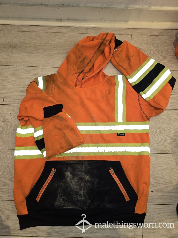 Hi-Vis Work Hoodie – Heavily Used, 13 Months Owned