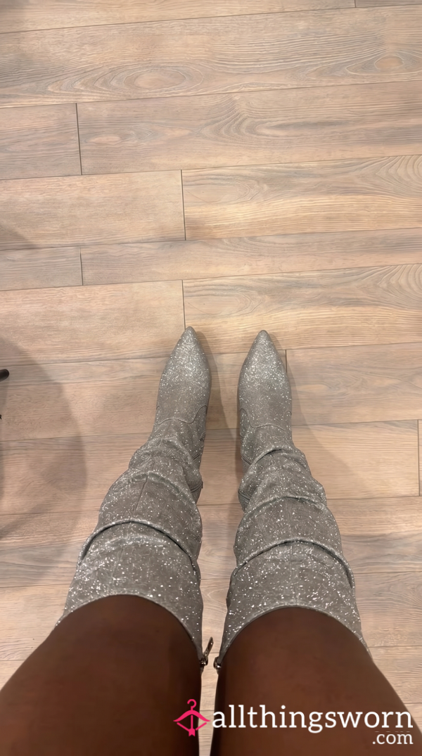 High Heel Sparkly Boots