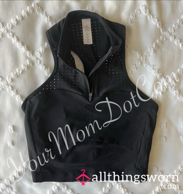 High Neck Black Lululemon Sports Bra