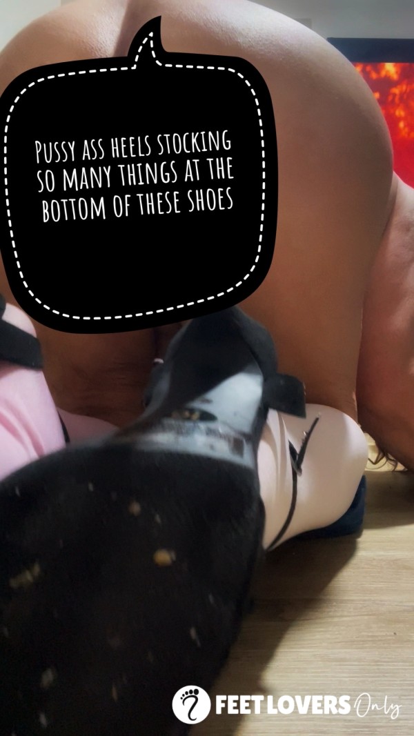 High Socks Black Heels A** Pu**y