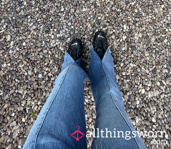 High Top Well Worn Trainers Black