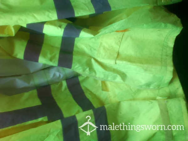 High Vis Rain Coat Heavy Wear From Work