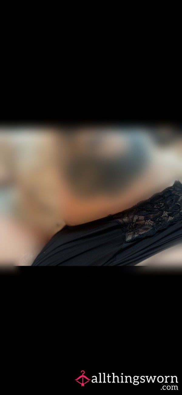High Waisted Black Lace Panties