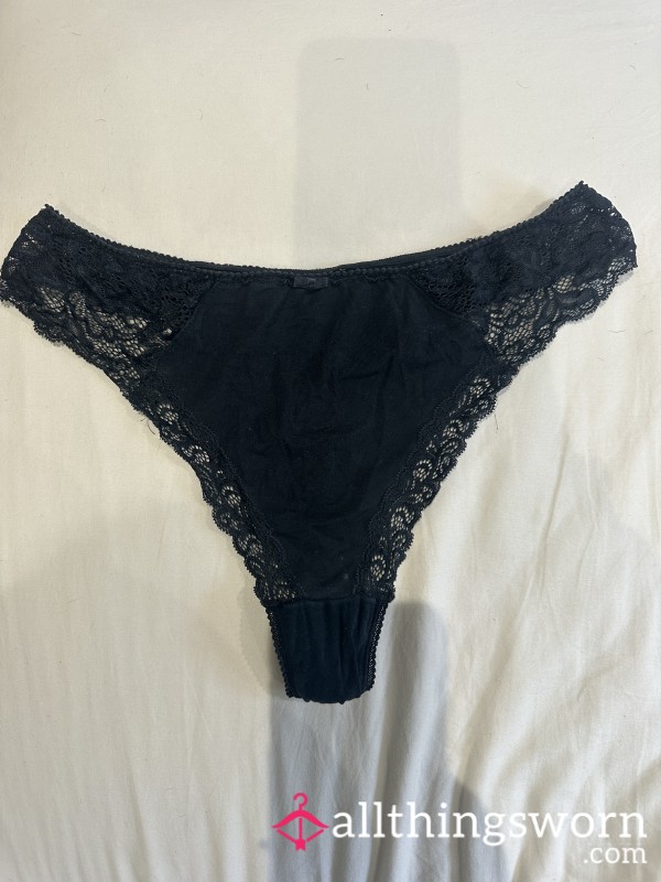 High Wasted Black Thong