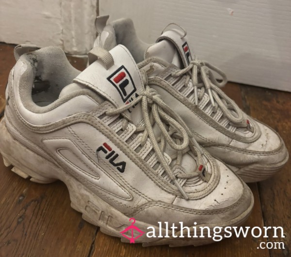 Highly Worn Used FILA Trainers