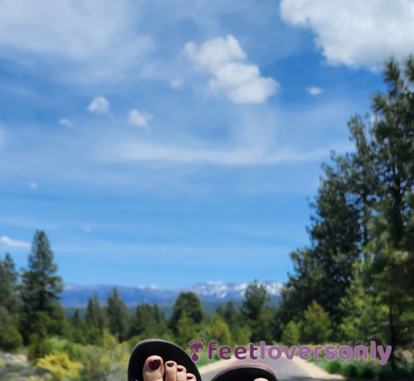 Hiking Toes With Views Of The Mountains In Lake Tahoe