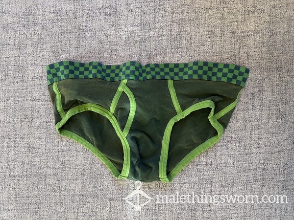 H&M Briefs, Green, Worn, Size Small