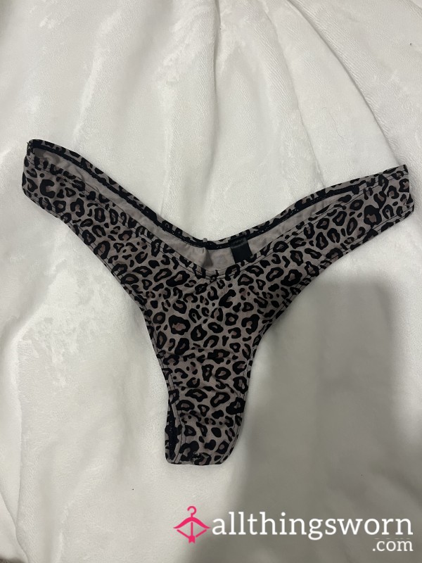 🐆 HOLED Leopard Print Cheeky Thong 🐆